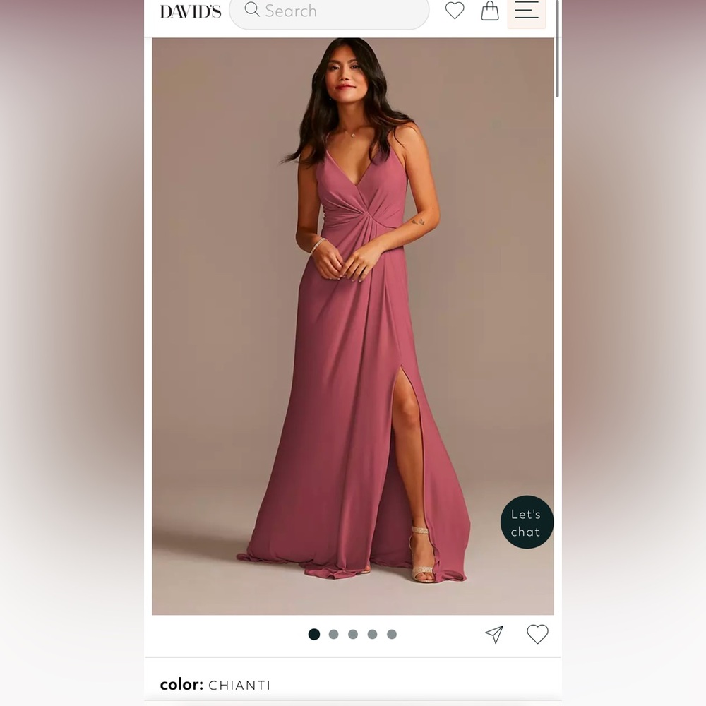 David’s Bridal Bridesmaid Dress Chianti
CELEBRATE DB STUDIO